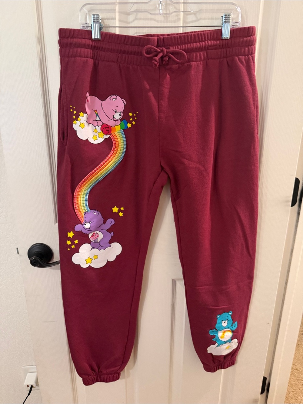 Care Bears Maroon Rainbow Graphic Joggers